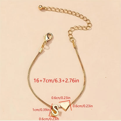 Letter Heart Bracelet