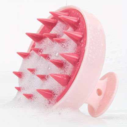 WANMEI Silicone Hair Brush with Scalp Massage - Gentle Detangling & Itch Relief for Normal Hair, Ergonomic Handle, No Electricity Needed, Purple & Design, Promotes Healthy Hair & Dandruff Control, Hair Brush for Hair, Scalp Care Tool, Modern