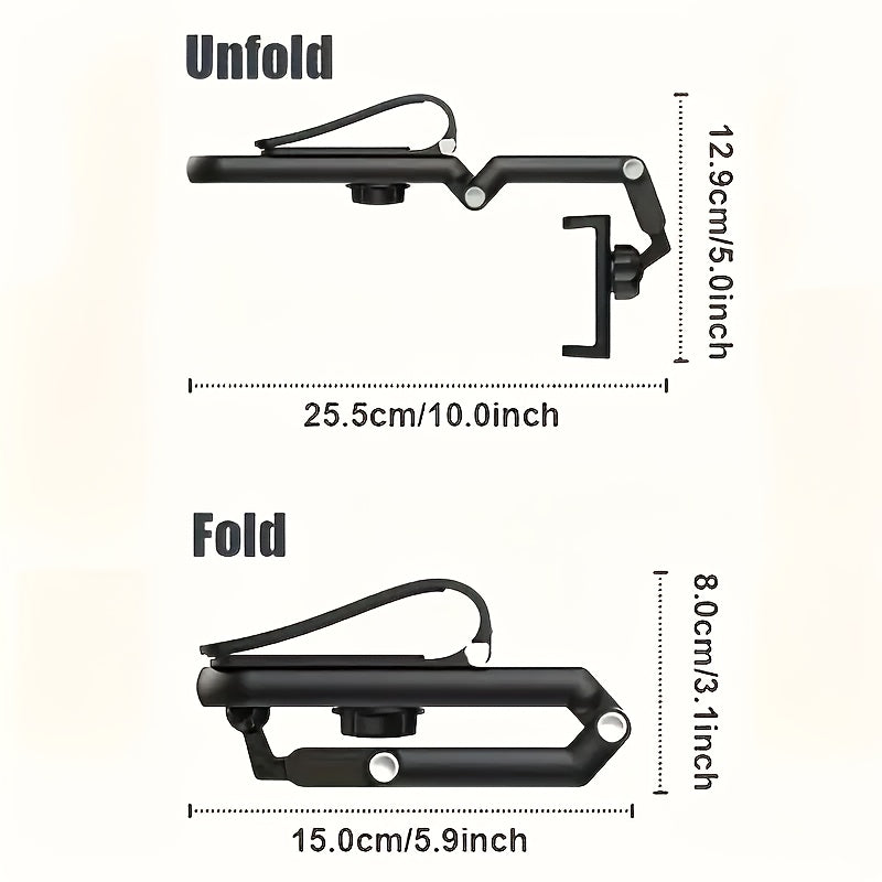 Car Phone Holder with a 1080° Rotating Sun Visor, Crafted from ABS Material, Versatile for Different Settings: Bedroom, Kitchen, And Vehicle