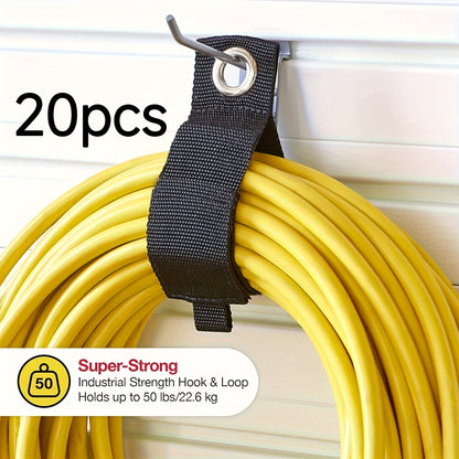 1/3/6/10/15/20pcs Extension Cord Holder Organizer, Storage Straps for Garden Hose Storage And Garage Wall Organization