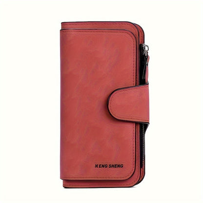 Multi Card Slots Retro Minimalist Short Wallet, Solid Color Clutch Credit Card Case