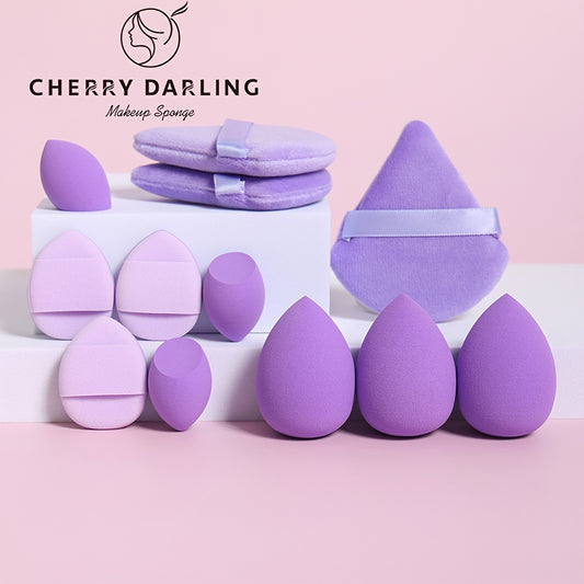 This 12pcs All-In-One Makeup Sponge Set Includes 3 Loose Powder Puffs, 3 Mini Cushion Sponges, 3 Makeup Sponges, And 3 Mini Makeup Sponges. These Sponges Are Perfect for Blending Liquids, Creams, And Powders. Latex-Free, Wet And Dry Use