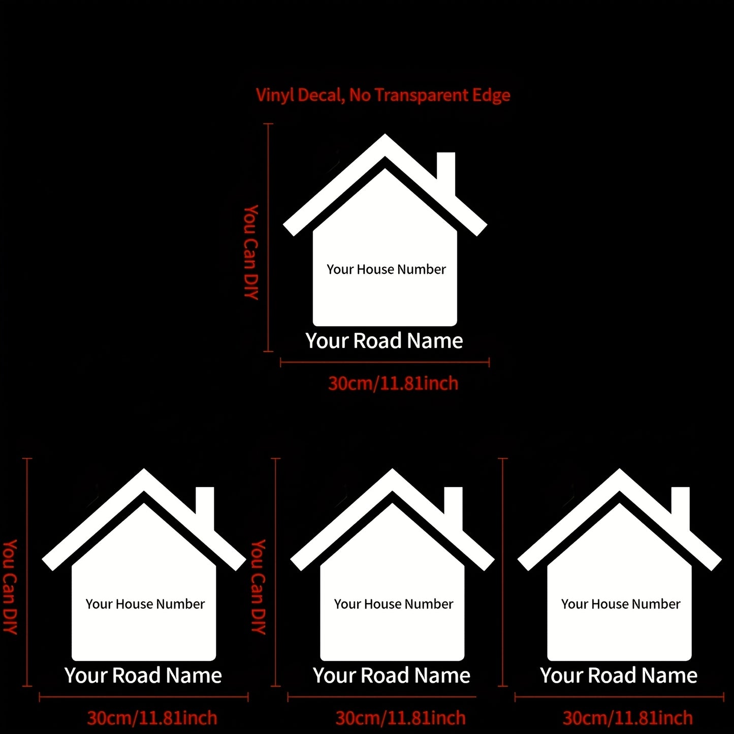 1/2/3/4/5pcs Personalized Custom Bin Number Stickers with  House Number & Street Name Decal for Easy Identification