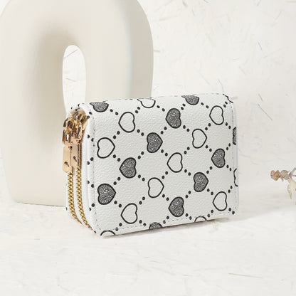 Stylish Double-Zippered Coin Purse for Credit Cards, Made from High-Quality. This Easy And Casual Multi-Card Holder Is Ideal for Outdoor Activities, Travel, And Returning to School