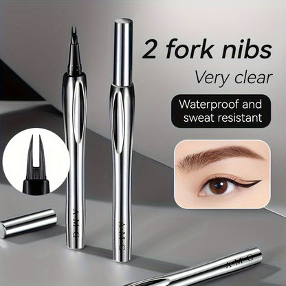 Dual-ended Precision Eyebrow Pencil, Two Functions in One, Quick Shaping, Fine and Natural, Waterproof and Sweat-resistant, Even Ink Flow, Suitable for Beginners, Precise and Smooth, Easy to Carry, Birthday Gift, Halloween, Music Festival