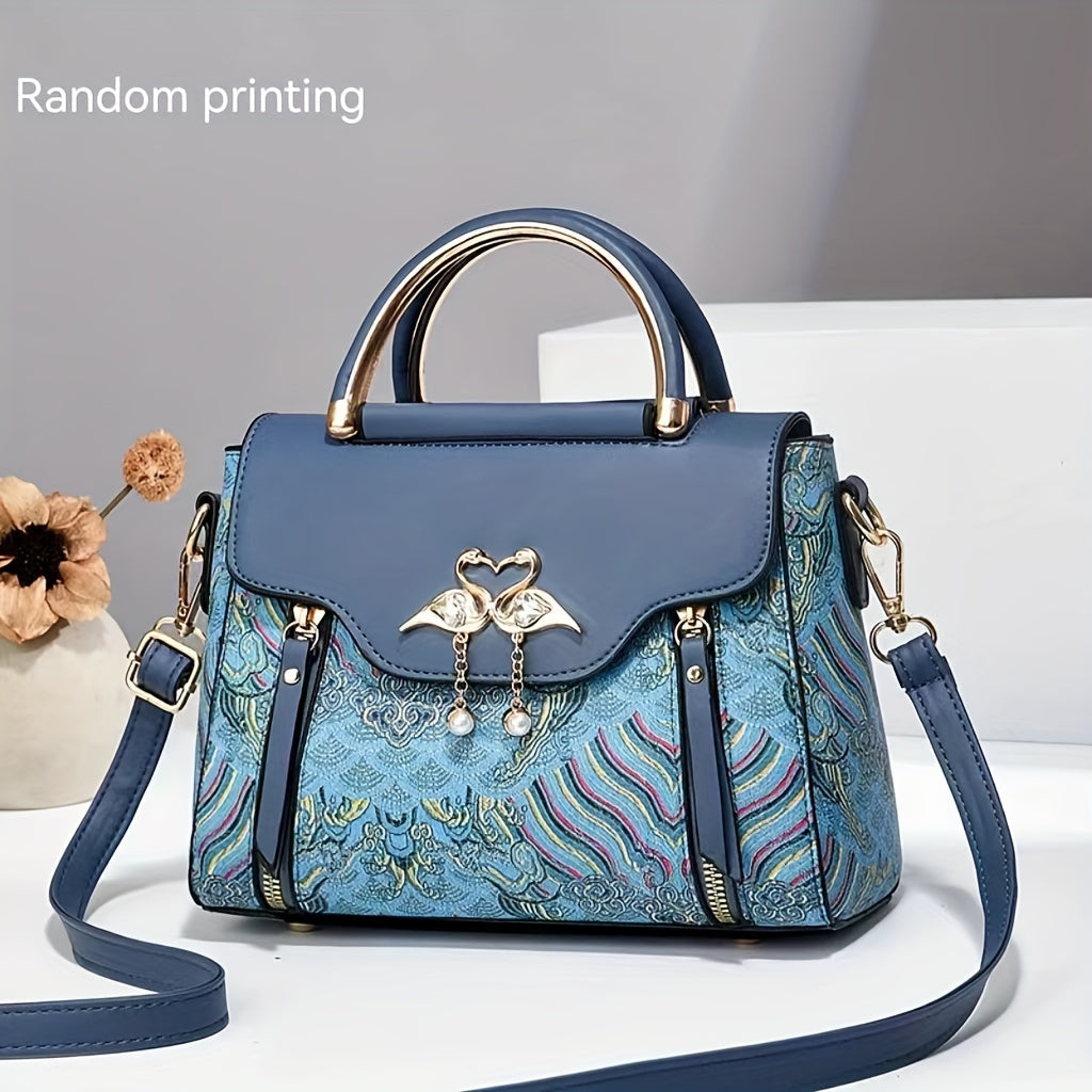 [Trendy Textured Bag] Stylish High-End Textured Women's Bag - Practical Printed Handbag - Trendy Shoulder And Crossbody Bag for Fashionable Ladies