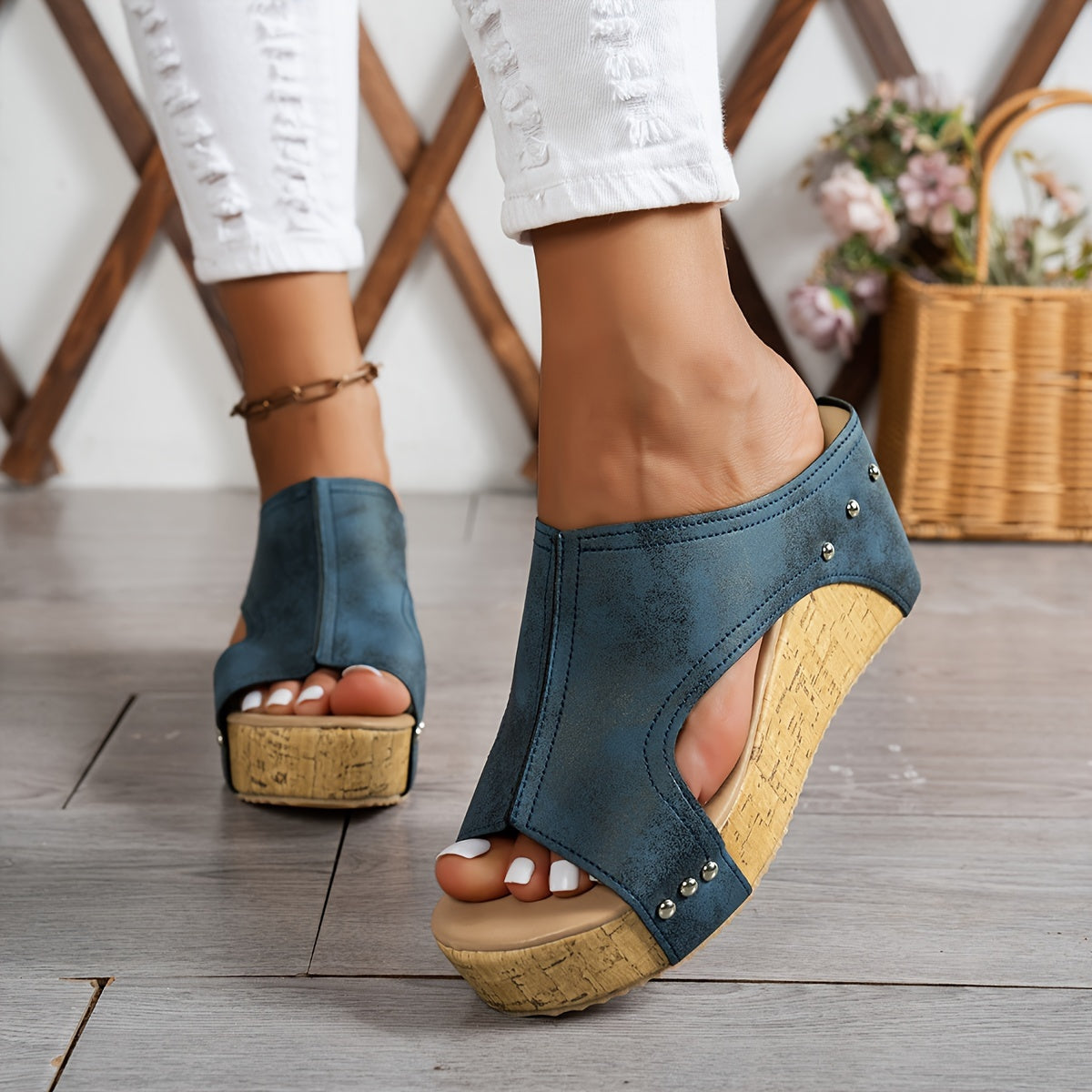 Comfortable And Elegant Retro Platform Wedge Sandals for Women, Easy to Slip On., Women Shoes