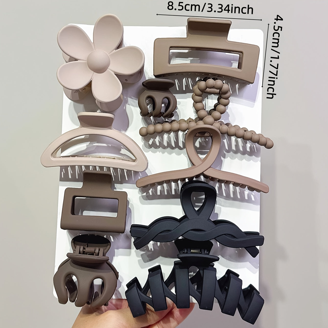A Set of 10/11 Versatile Hair Styling Claw Clips, Suitable for Daily Outfits, Parties, Beach Trips, or as a Beautiful Gift for and Best Friends