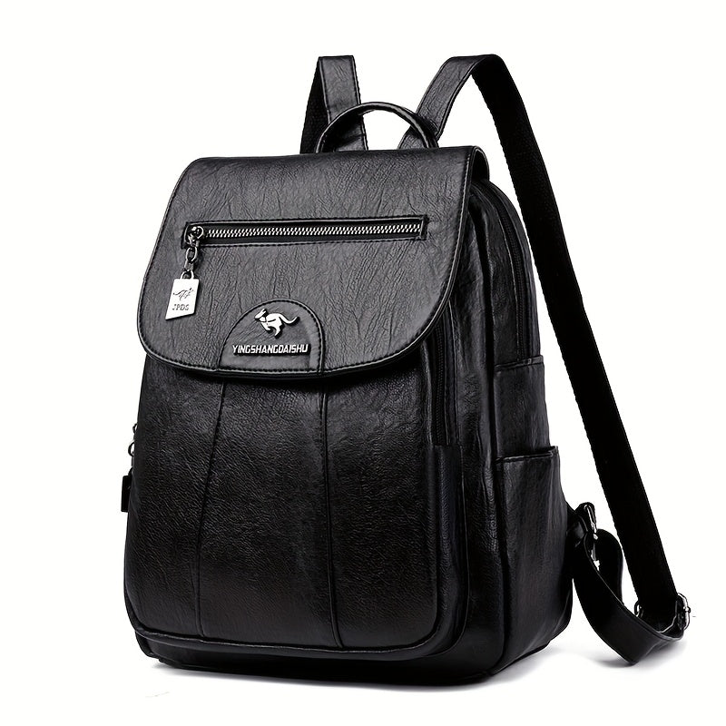 Weidola Women's Backpack, Large Capacity Multi-Compartment Travel Handbag, Adjustable Crossbody or Backpack Purse, Golden-Tone Hardware & Logo, Durable Zipper Closure, Black/Navy/Beige/Brown