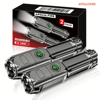 APOLLOFIRE Flashlight with Zoom & Focusable Beam - Portable, - Zooming Torch Suitable for Camping, Emergencies, Use - Compact & Powerful Flashlight, IPX4