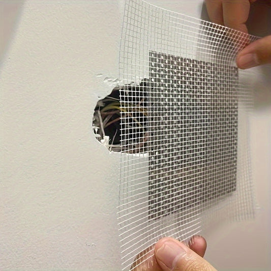 2/4/6/8 Inch Wall Repair Subsidy, Drywall Repair Tool, Self-Adhesive Fibre Mesh Plaster Board Hole for Ceiling and Wall Crack Fixing, Easy Installation