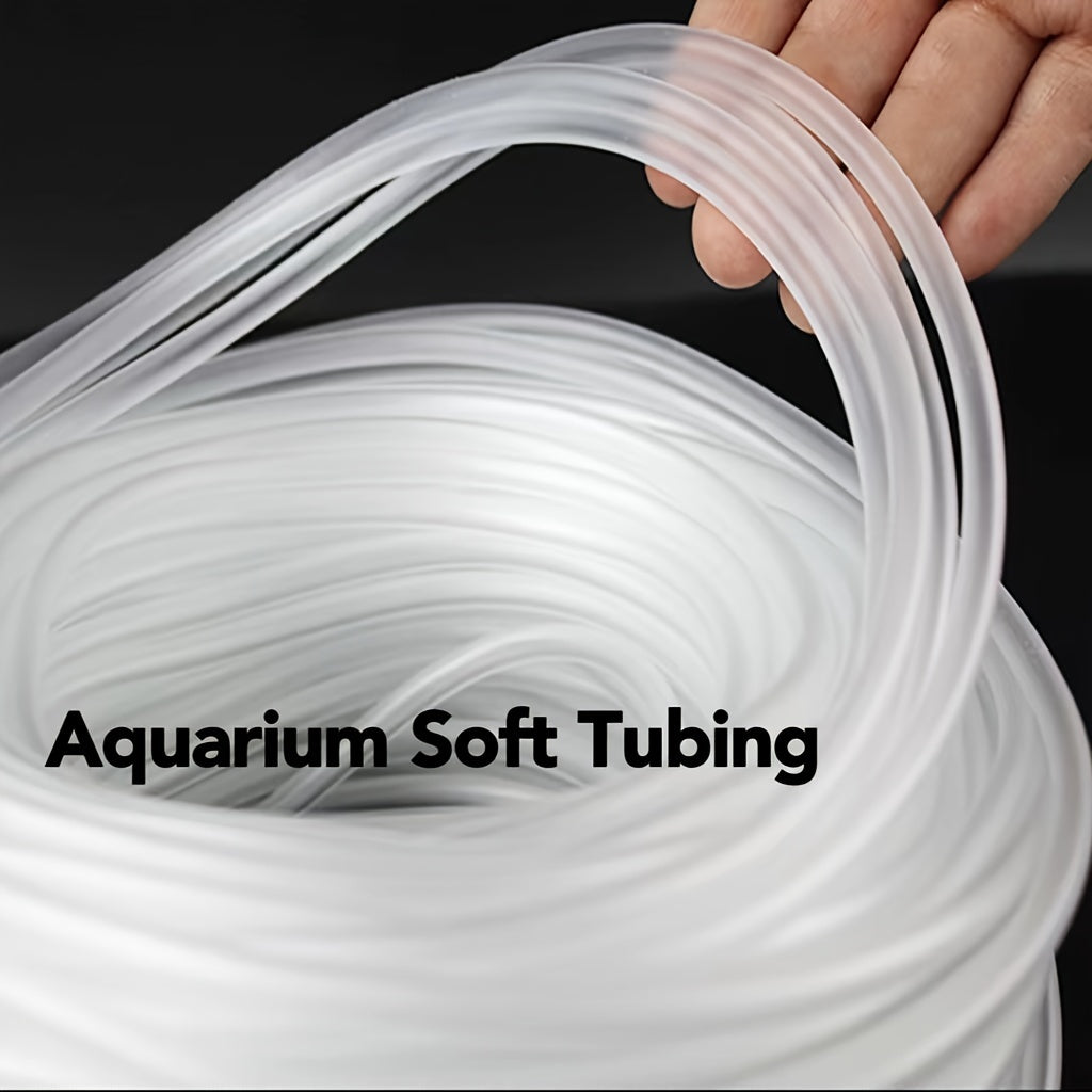 [Aquarium Soft Tubing] 10ft/30ft Aquarium Soft Tubing - Translucent Airline Tubing for Fish Tank, Durable Plastic, No Battery Needed, Easy Installation, Ideal for Freshwater & Saltwater Aquariums, Transparent Tubing, Flexible Tubing