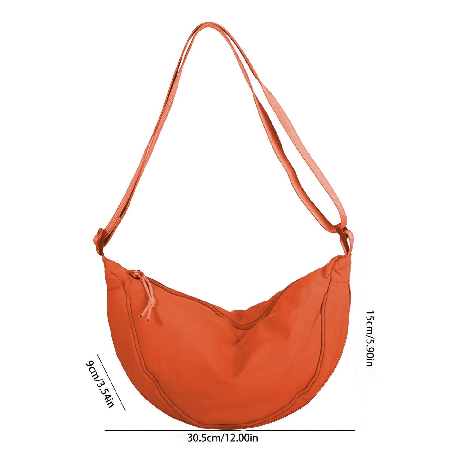 Korean-Style Minimalist Nylon Crossbody Bag, New Textured Shoulder Bag for Underarm Use, Small Chest Bag Or Waist Bag, Perfect As a Christmas Gift for Wife Or Girlfriend, Storage Pouch
