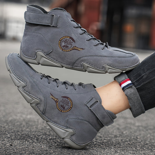 Men's Cross Border Large Boots Octopus Sole Business Medium High Bang Autumn and Winter New High End Fashion Trend British Leisure Mountaineering Shoes Snow Boots Warm Multi Color Optional Counter Durable and Anti Slip Personality