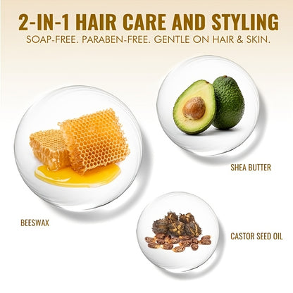 [Hair Wax Stick] Hair Wax Stick, Wax Stick for Hair Slick Stick, Hair Wax Stick for Flyaways Hair Gel Stick Non-Greasy Styling Cream for Fly Away & Edge Control Frizz Hair 2.7oz, Hair wax stick for Youngsters