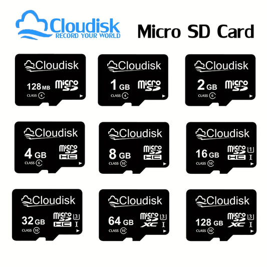 Cloudisk Micro SD Card 1GB 2GB 4GB 8GB 16GB 32GB 64GB 128GB 256GB 512GB | C10 U3 U1 V30 A1 A2 UHS-I MicroSDHC MicroSDXC Memory Card, Small Capacity for Small Files Storage and Company Use