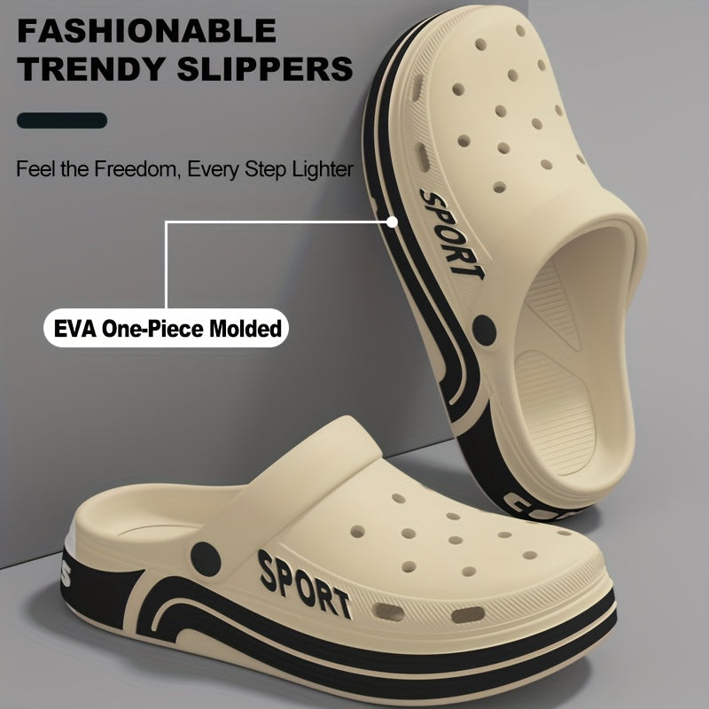 Men's EVA Thick-Soled Fashionable Versatile Trendy Durable Sporty Breathable Beach Shoes for Outdoor Wear