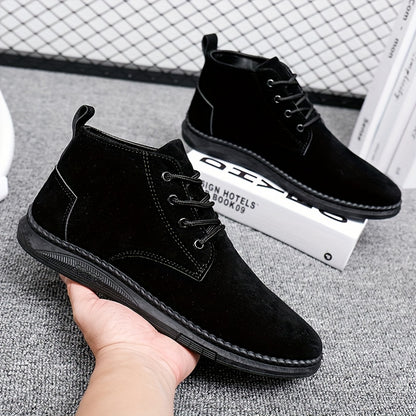 Men'S Casual Flat Shoes for Autumn, Stylish And Versatile Slip-On Sneakers with a Lightweight Soft Sole And Mid-Top Design