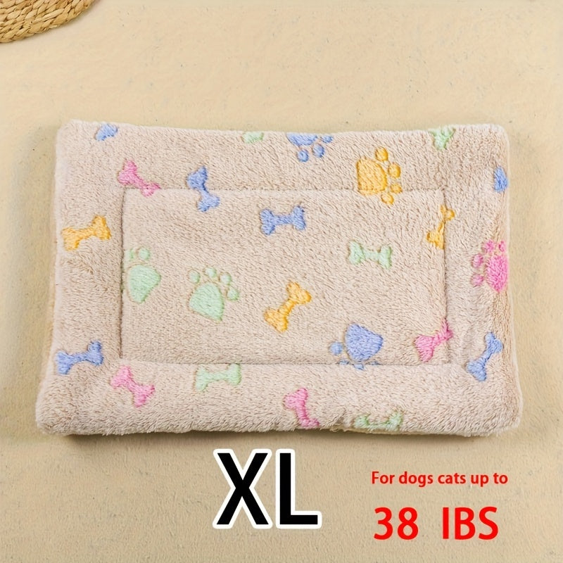 Dog Claw Love Printing Pattern Pet Nest Mat Four Seasons Universal Cat and Dog Floor Mat Comfortable and Pet Blanket 1pc