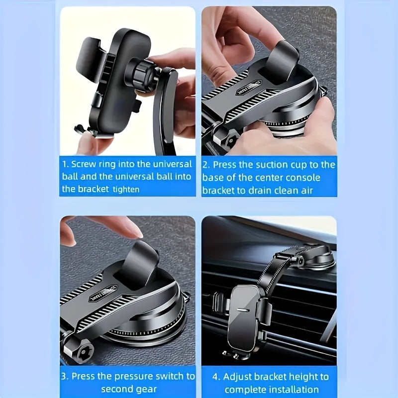 [Foldable Car Phone Holder] Waterproof Foldable Rotatable Car Phone Holder | ABS Material, Suitable for 4.7-7.2 Inch Devices