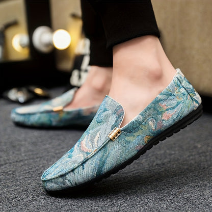 New Men's Trendy Versatile Loafers, Men's Casual Loafers, Fashionable Breathable Canvas Shoes for Men
