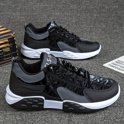Men'S Thick-Soled Dad Shoes for Autumn And Winter, Korean Style, Comfortable Running Sneakers, Low-Top Fashionable Breathable Sports Shoes