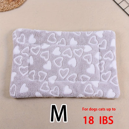 Dog Claw Love Printing Pattern Pet Nest Mat Four Seasons Universal Cat and Dog Floor Mat Comfortable and Pet Blanket 1pc