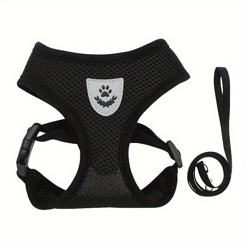 Breathable Mesh Dog Harness, Reflective Puppy Chest Harness, Pet Leash, Dog Rope, Pet Supplies