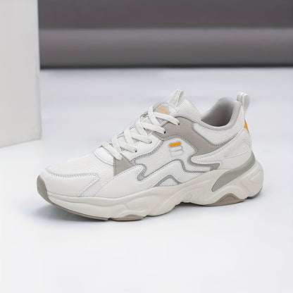 New Men's Casual Shoes, Breathable Trendy Design, Thick-Soled Sneakers with Laces, Lightweight, Versatile, Fashionable, Suitable for Outdoor, Casual, Daily Wear, Running, Sports, and Everyday Comfort