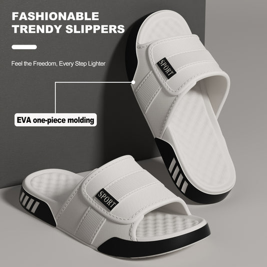 Men's Summer Flat Sandals with Thick Soles, Comfortable and Soft, Casual and Simple, Fashionable and Versatile, Thick Sole Trend, Street Style, Men's Sandals.