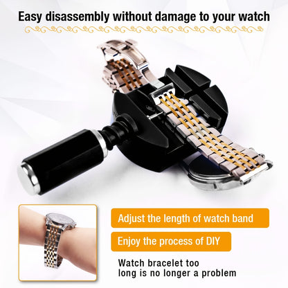 11pcs Watch Link Removal Tool Kit, Pin Remover for Watch Band Strap Chain Adjustment and Repair