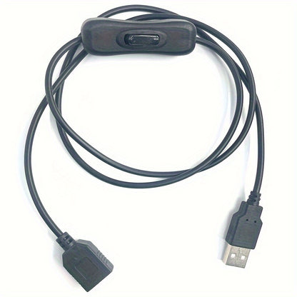 1m 3.28FT USB304 Switch Extension Cable 5V Male To Female Extension Cable With Switch For 5V USB Fan LED Strip Light Table Lamp Driving Recorder LED Light