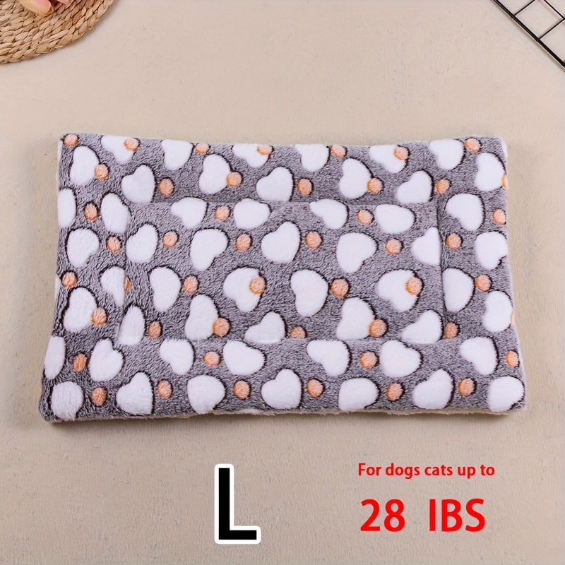 Dog Claw Love Printing Pattern Pet Nest Mat Four Seasons Universal Cat and Dog Floor Mat Comfortable and Pet Blanket 1pc