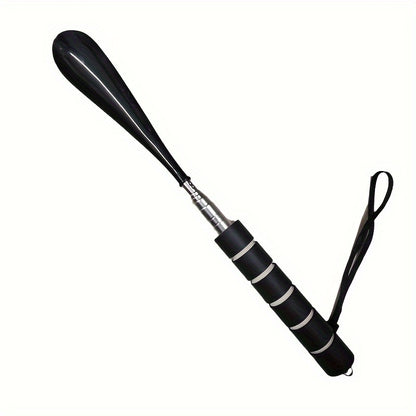 Stainless Steel Telescopic Shoe Horn, Extendable Long Handle Shoehorn with Non-Slip Grip, Adjustable Length, Portable Design with Lanyard, Easy Footwear Assistance Tool