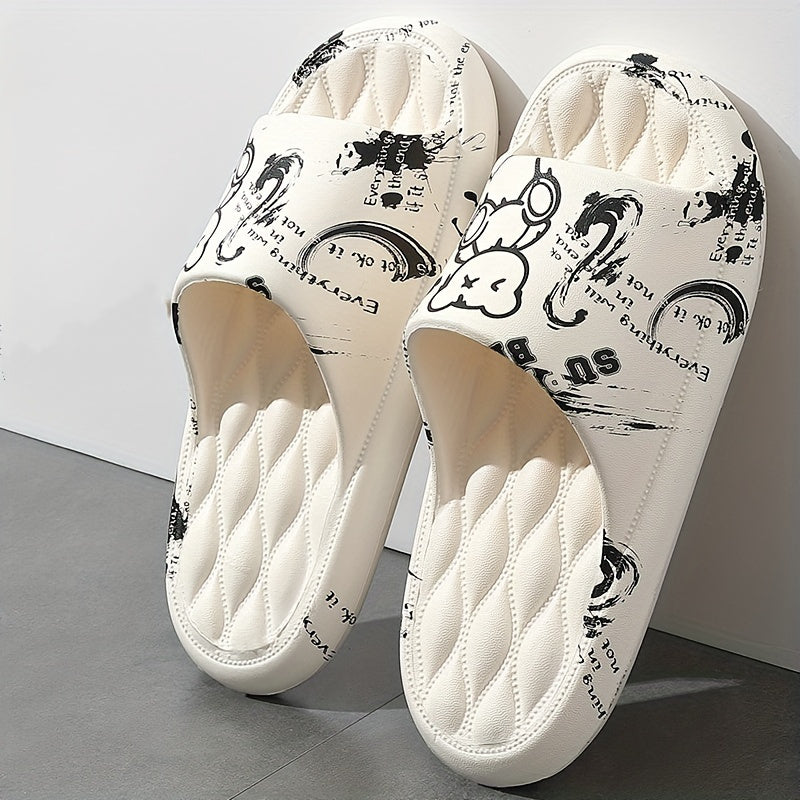 [Large Size Non-Slip Sandals Slippers] 2023 New Large Size 48-49 Men's Summer Indoor Home Bathroom Bath Non-Slip Cartoon Household Thick Soled Sandals Slippers For External Wear L-5161B