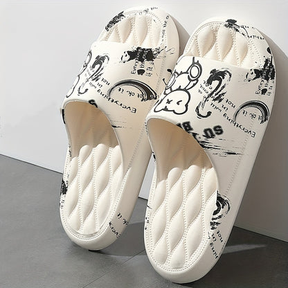 [Large Size Non-Slip Sandals Slippers] 2023 New Large Size 48-49 Men's Summer Indoor Home Bathroom Bath Non-Slip Cartoon Household Thick Soled Sandals Slippers For External Wear L-5161B