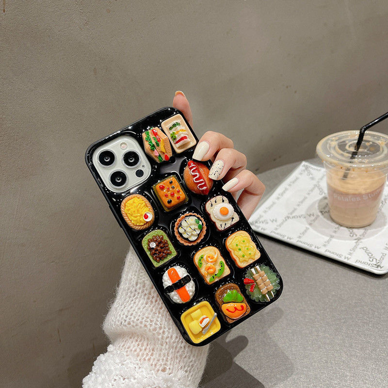Three-dimensional cute food sushi apple 16 14 15promax mobile phone case iPhone13 12 11 soft Xs female