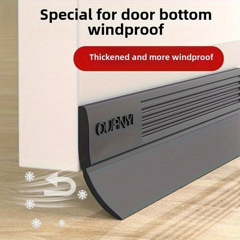 Latest Model Windproof Door Bottom Seal Strip - Thickened Anti-Theft Silicone, Self-Adhesive for Sound Insulation and Thermal Insulation, Elastic and Wear-Resistant Design, Suitable for Room Doors, Energy-Saving Home Gas Leak Protection, Door Bottom