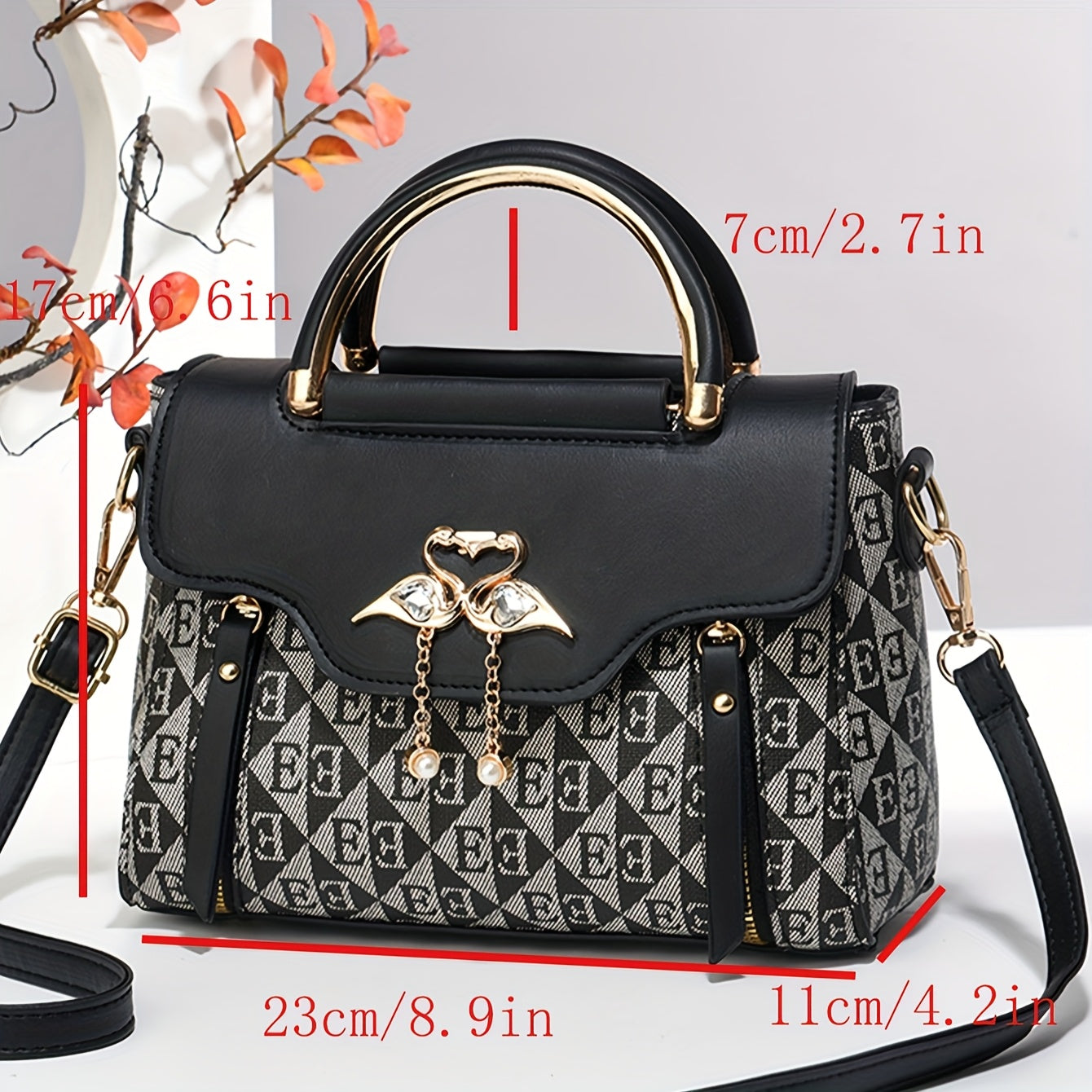 New Stylish Three-Piece Set Bag with Trendy Prints for Women, Casual Handbag