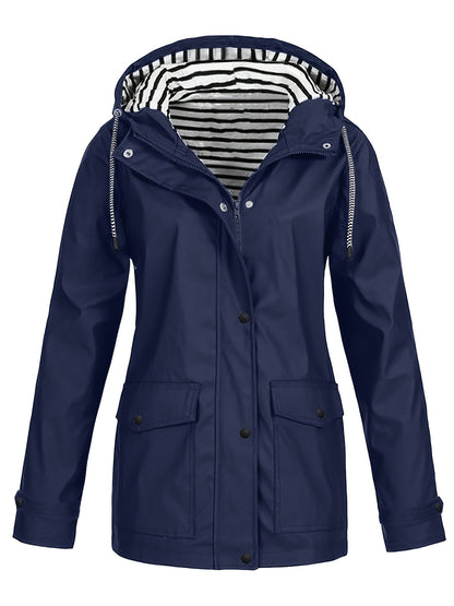 Women'S Hooded Long Sleeve Solid Color Casual Jacket | Fashionable and Versatile with and Pockets