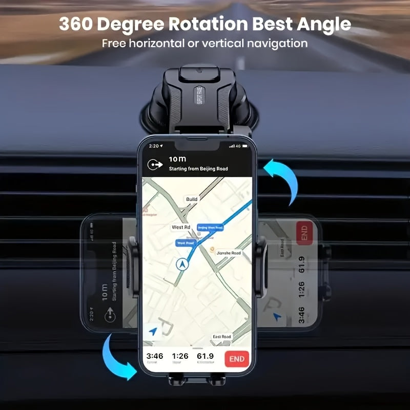 [Foldable Car Phone Holder] Waterproof Foldable Rotatable Car Phone Holder | ABS Material, Suitable for 4.7-7.2 Inch Devices