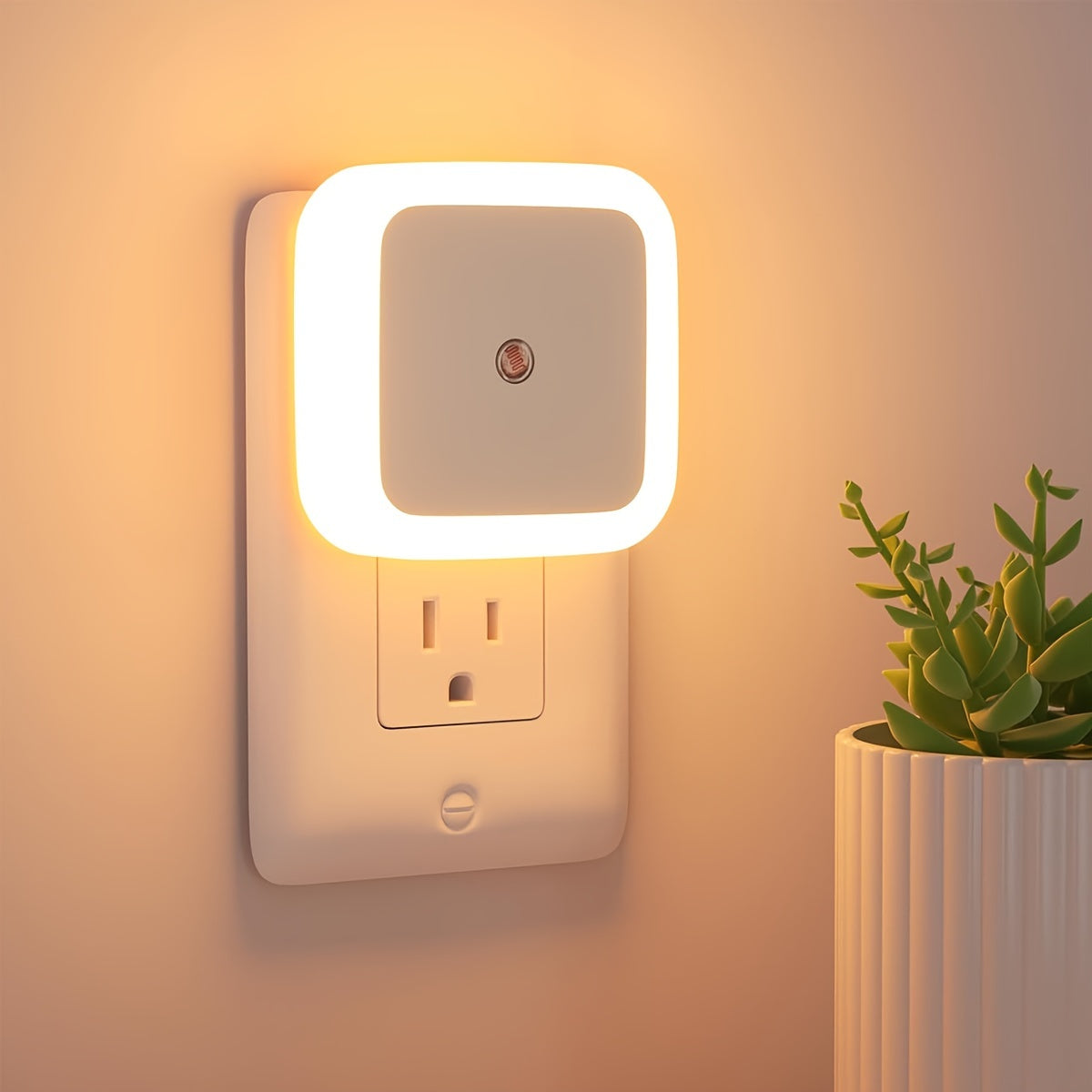 [Smart Sensor LED] 4pcs Night Lights, Smart Night Light Plug Into Wall, LED Night Light Lamp With Smart Sensor, Nightlights Auto-On/Off For Bedroom, Kitchen, Stairs, Hallway