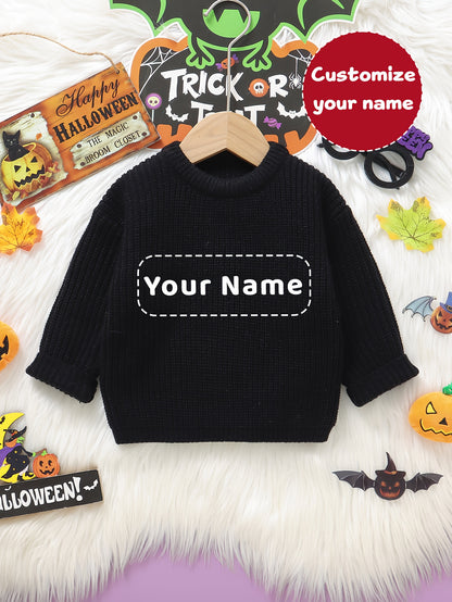 Customized Baby Gift, Hand Embroidered Letter Sweater