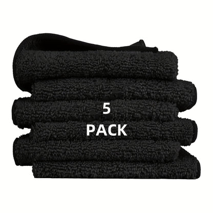 [Microfiber Cleaning Cloths] Super Soft Microfiber Cleaning Cloths - Lightweight, Square, Black, Perfect for Car Detailing And Household Use in The Kitchen, Bathroom, Bedroom, And Living Room