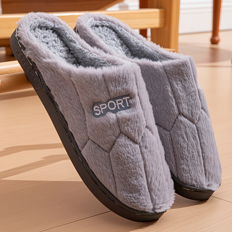 Indoor Household Thick-Soled Non-Slip Warm Slippers for Autumn And Winter, Women Shoes