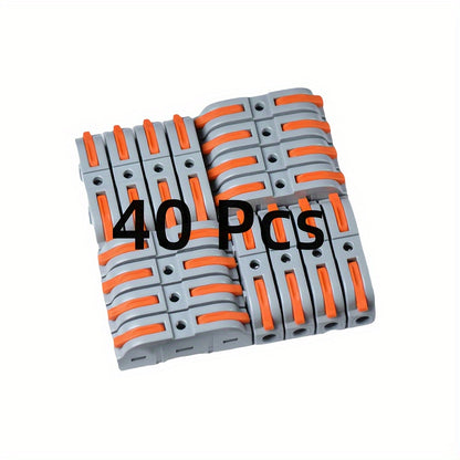 Compact Wire Connector Lever Connector Nut, Electrical Connector for Any Circuit Inline Splice with Terminal Block 28-12 AWG 20/40/50pcs