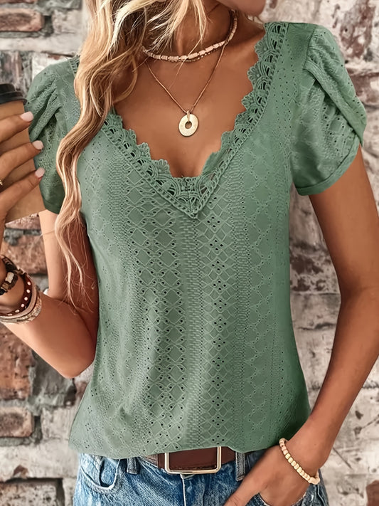 Lace V-Neck Top