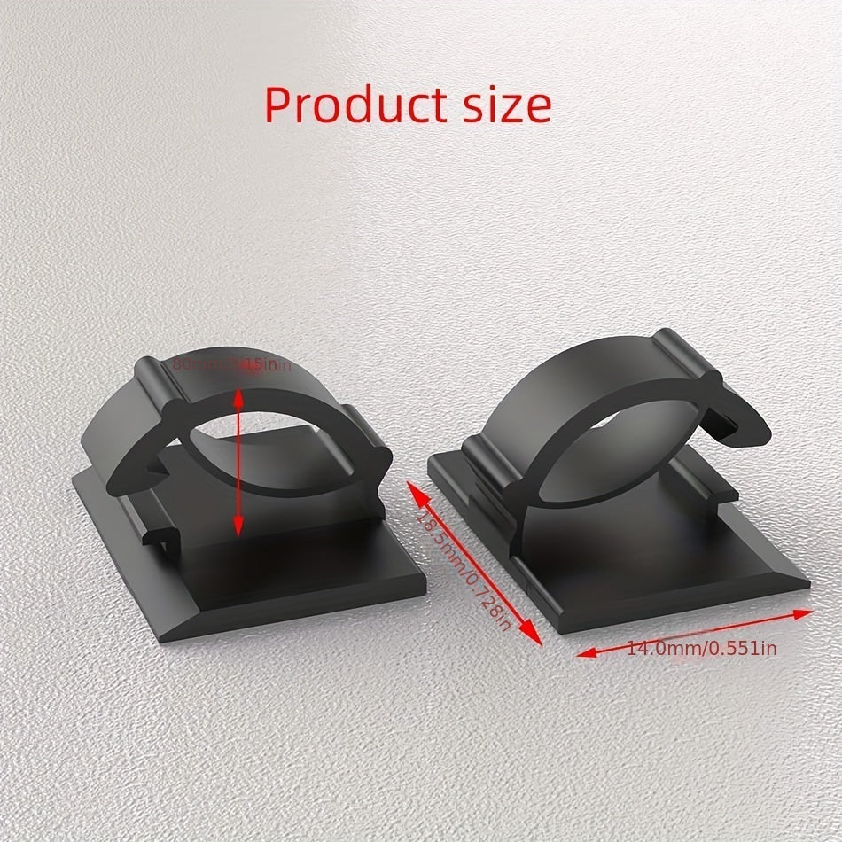 Self-Adhesive 30pcs Cable Clips - Organize Cords & Keep Out of Sight!