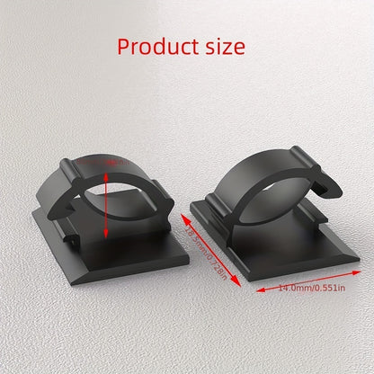 Self-Adhesive 30pcs Cable Clips - Organize Cords & Keep Out of Sight!