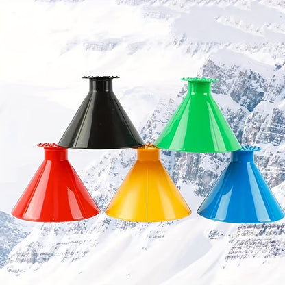 3pcs Car Window Windshield Magic Ice Scraper, Oil Funnel and Snow Shovel Tool Set - Winter Auto Accessories